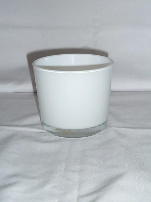 Windlicht weiss metallic